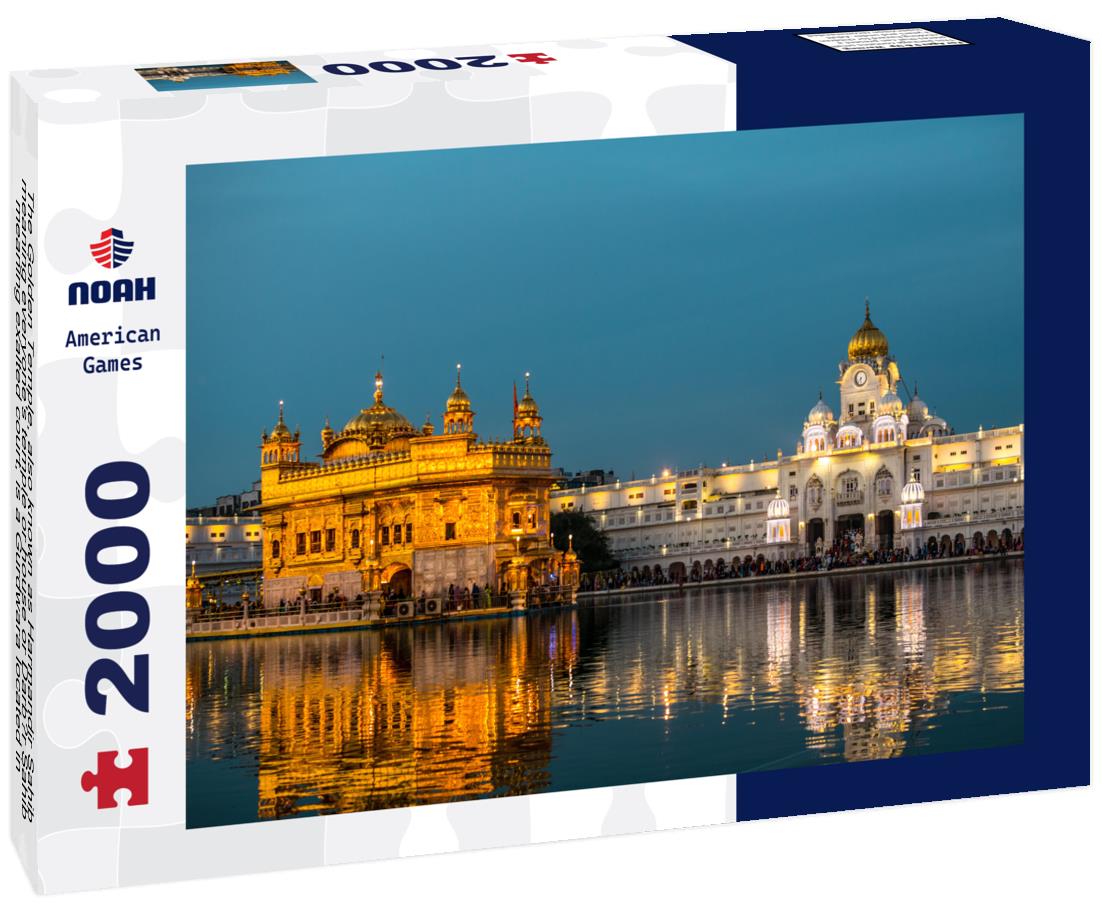 Noah Jigsaw Puzzle The Golden Temple, also known as Harmandir Sahib, is a Gurdwara located in the city of Amritsar, Punjab, India 2000 pieces