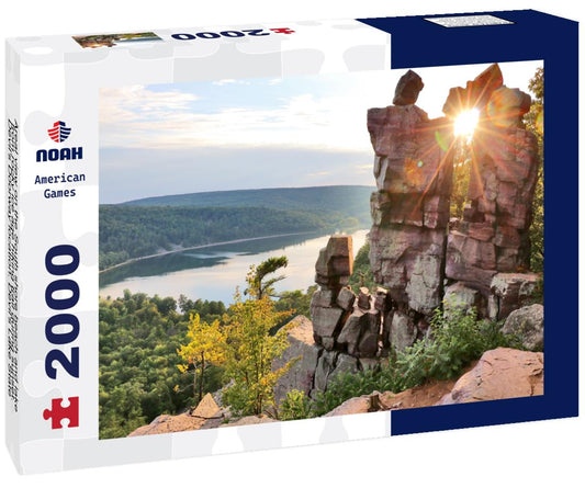 Noah Jigsaw Puzzle Devil's Doorway location. Devil's Lake State Park, Baraboo area, Wisconsin, Midwest USA 2000 pieces