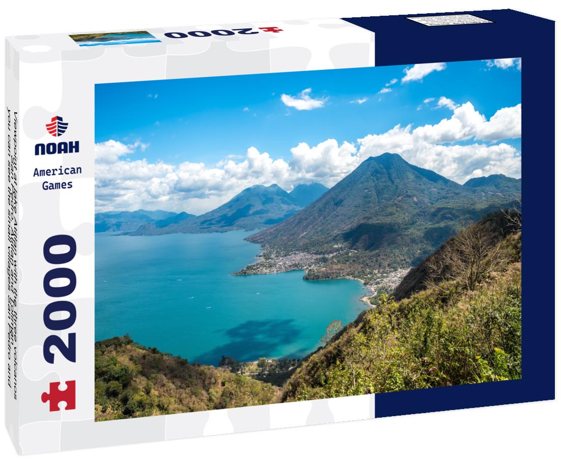 Noah Jigsaw Puzzle Viewpoint at lake Atitlan with the three volcanos San Pedro, Atitlan and Toliman, Guatemala 2000 pieces