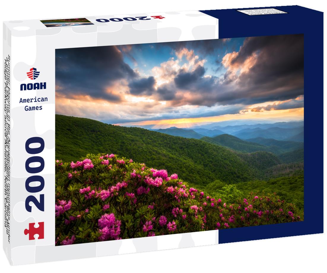 Noah Jigsaw Puzzle Summer blooms in the Appalachian mountains under a sunset sky near Craggy Gardens along the Blue Ridge Parkway above Asheville, North Carolina 2000 pieces