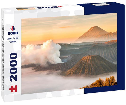 Noah Jigsaw Puzzle Landscape of Mount Bromo volcano, Batok and Semeru (Mt.), East Java, Indonesia 2000 pieces