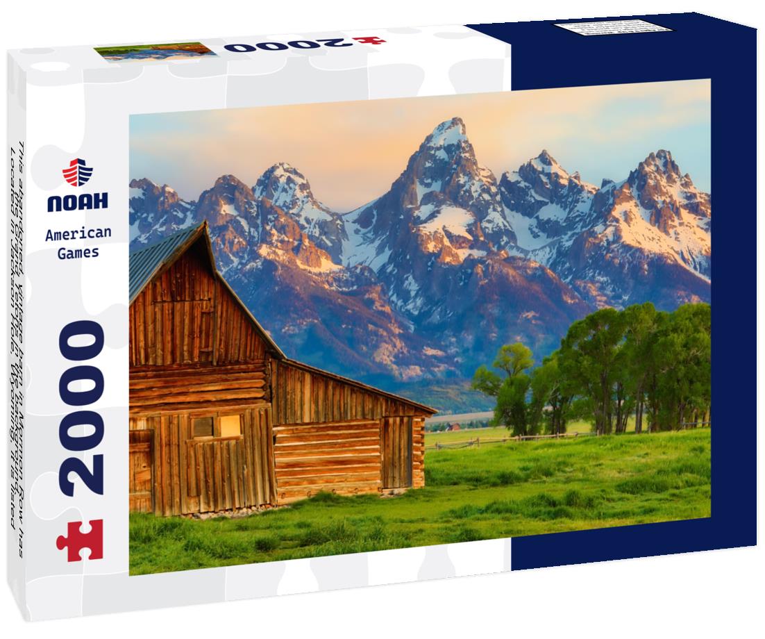 Noah Jigsaw Puzzle This abandoned, vintage barn in Mormon Row has the Grand Tetons in the background. Located in Jackson Hole, Wyoming 2000 pieces