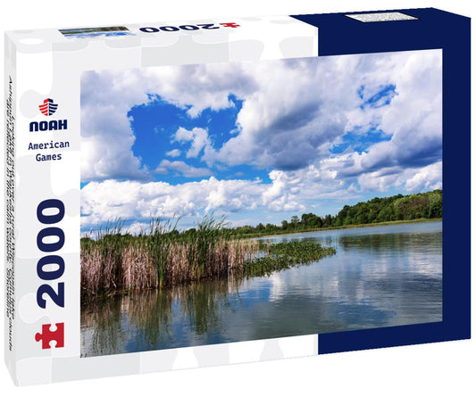 Noah Jigsaw Puzzle Looking out over a rural Wisconsin lake, Ashippun Lake in Waukesha county 2000 pieces