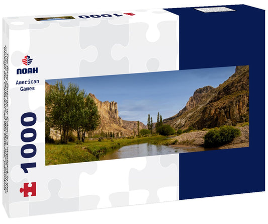 Noah Jigsaw Puzzle The River Pinturas or Ecker is a riverbank in the province of Santa Cruz, Argentina, which stretches through the Cañadón del Río Pinturas, Panorama 1000 Pieces