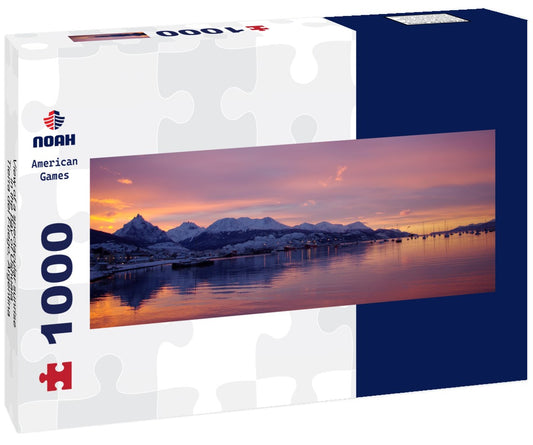 Noah Jigsaw Puzzle View of a spectacular sunrise in the bay of Ushuaia, Tierra del Fuego, Argentina, Panorama 1000 Pieces
