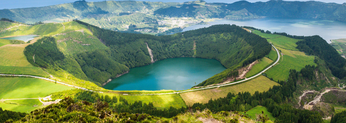 Noah Jigsaw Puzzle Beautiful lake of Sete Cidades, Azores, Portugal Europe, Panorama 1000 Pieces