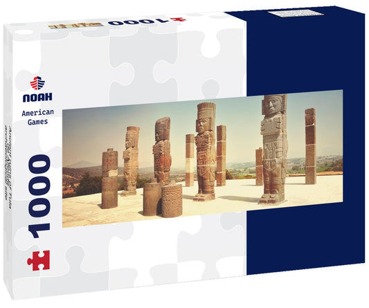 Noah Jigsaw Puzzle Ancient ruins of Tula de Allende - archaeological site in Mexico, Panorama 1000 Pieces