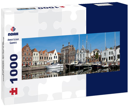 Noah Jigsaw Puzzle Boats in the city harbor of Goes, Netherlands, Panorama 1000 Pieces