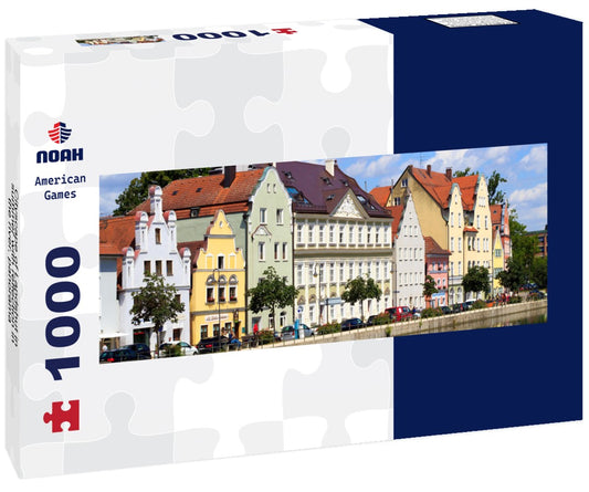 Noah Jigsaw Puzzle Cityscape of Landshut in summer with reflection in the river, Panorama 1000 Pieces