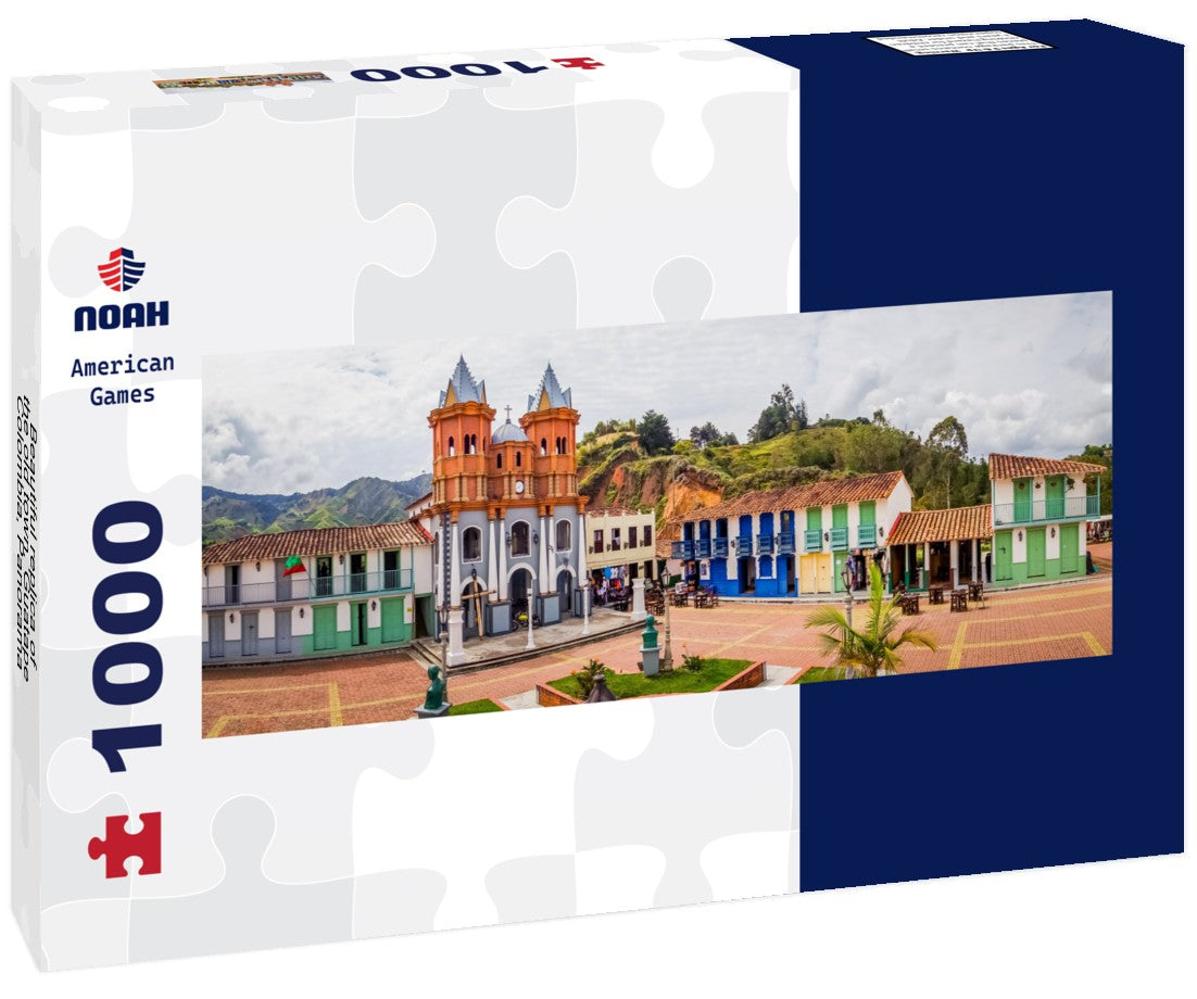 Noah Jigsaw Puzzle Beautiful replica of the old town, Guatape, Colombia, Panorama 1000 Pieces