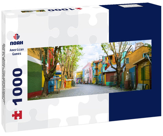Noah Jigsaw Puzzle Buenos Aires: The street "Caminito" and its famous painted houses in the La Boca district, Panorama 1000 Pieces