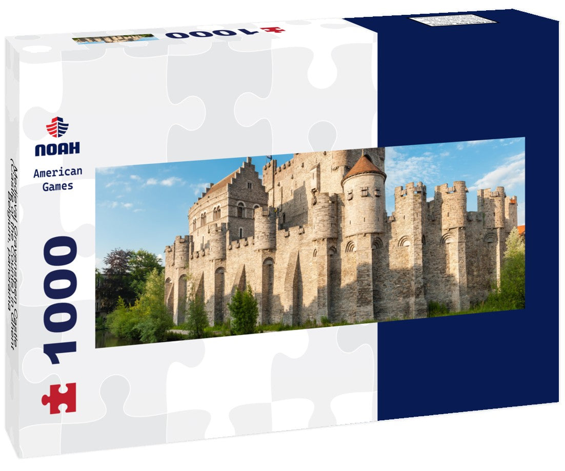 Noah Jigsaw Puzzle Medieval Gravensteen Castle (Castle of the Counts) in Ghent, Belgium, Panorama 1000 Pieces