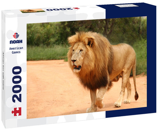 Noah Jigsaw Puzzle African lion with mane 2000 Pieces