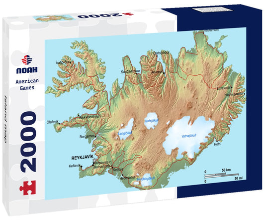 Noah Jigsaw Puzzle Island map 2000 Pieces