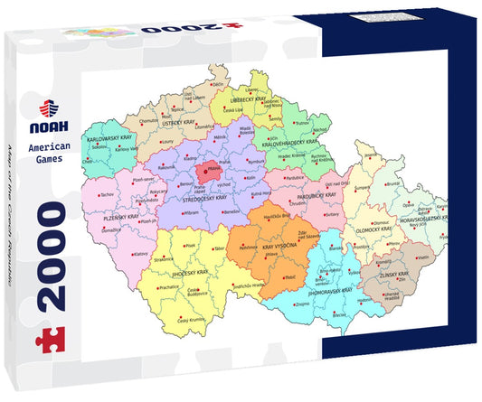 Noah Jigsaw Puzzle Map of the Czech Republic 2000 Pieces