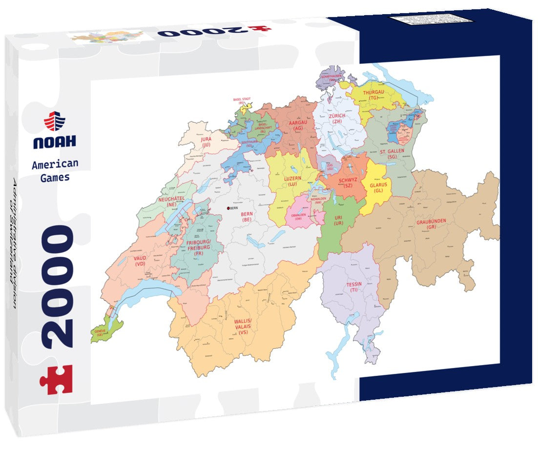 Noah Jigsaw Puzzle Administrative division of Switzerland 2000 Pieces