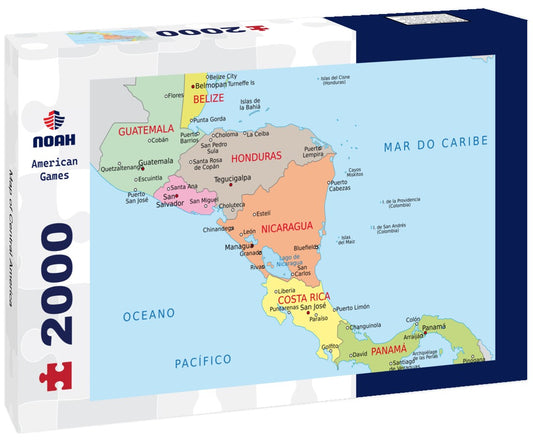 Noah Jigsaw Puzzle Map of Central America 2000 Pieces