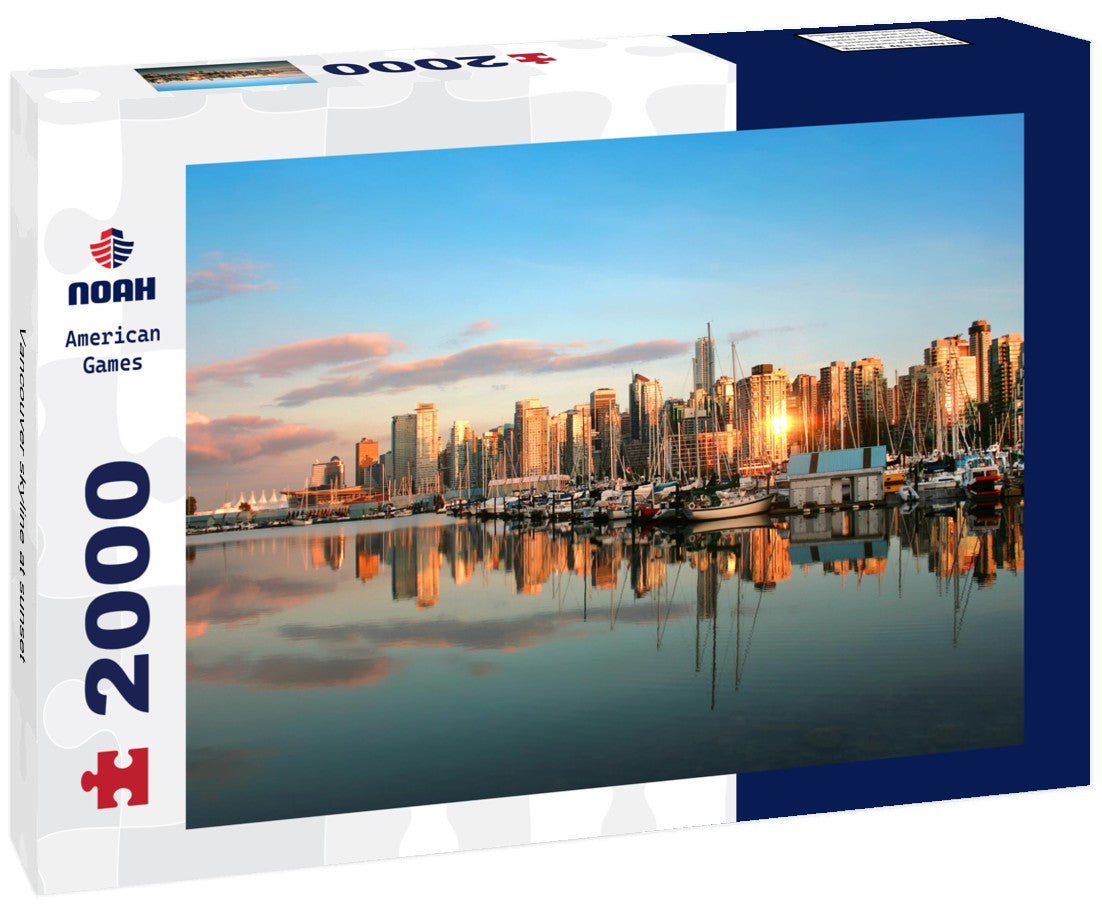 Noah Jigsaw Puzzle Vancouver skyline at sunset 2000 Pieces