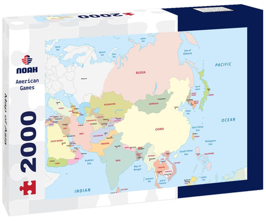 Noah Jigsaw Puzzle Map of Asia 2000 Pieces