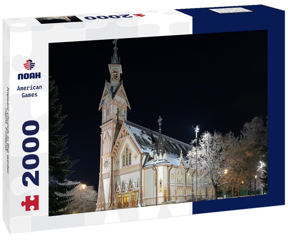 Noah Jigsaw Puzzle Kajaani church in the winter night, Finland 2000 Pieces