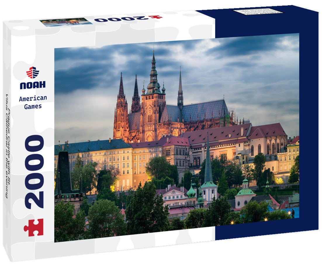 Noah Jigsaw Puzzle Prague Castle with St. Vitus Cathedral in the evening 2000 Pieces