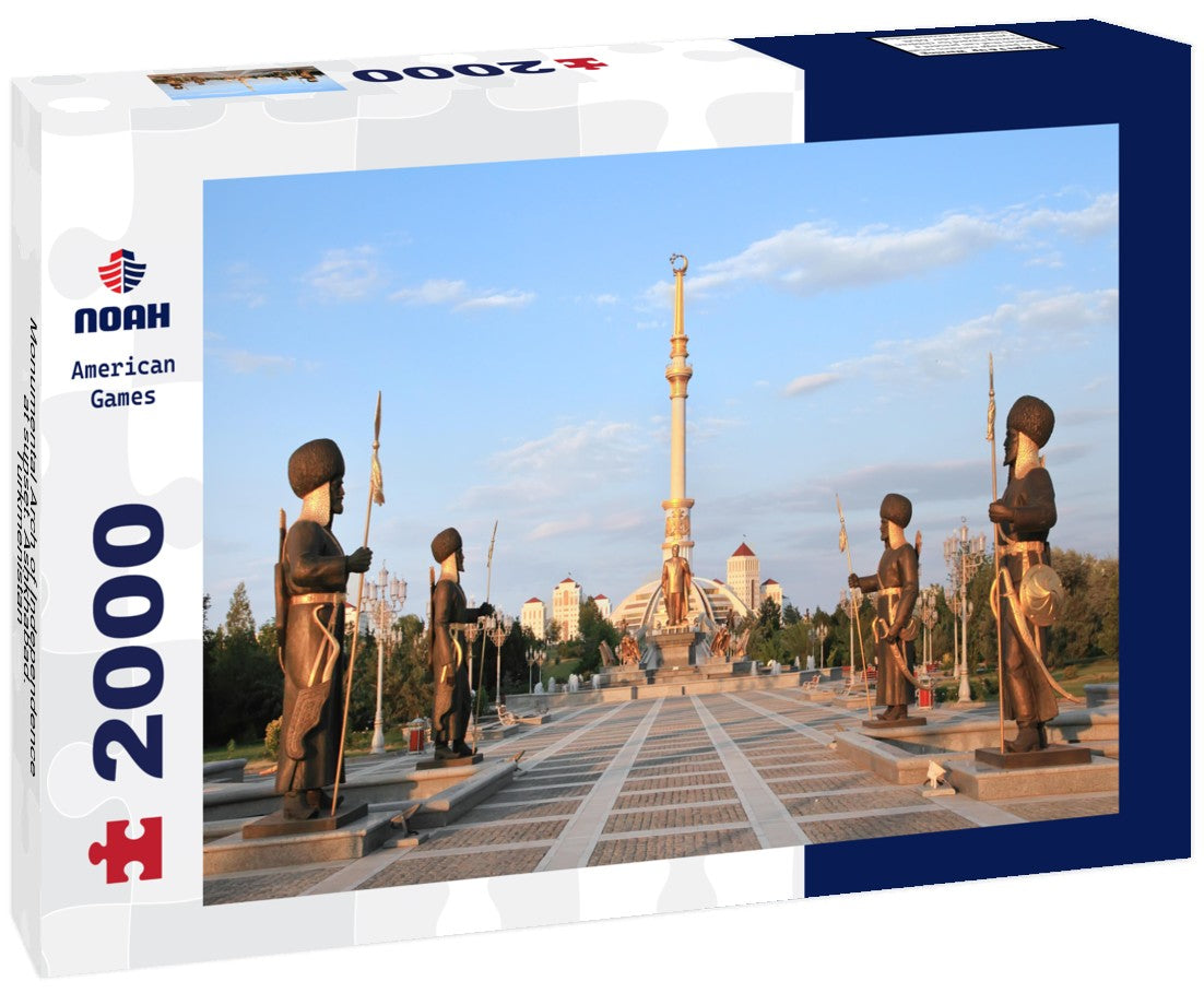 Noah Jigsaw Puzzle Monumental Arch of Independence at sunset. Ashkhabad. Turkmenistan 2000 Pieces