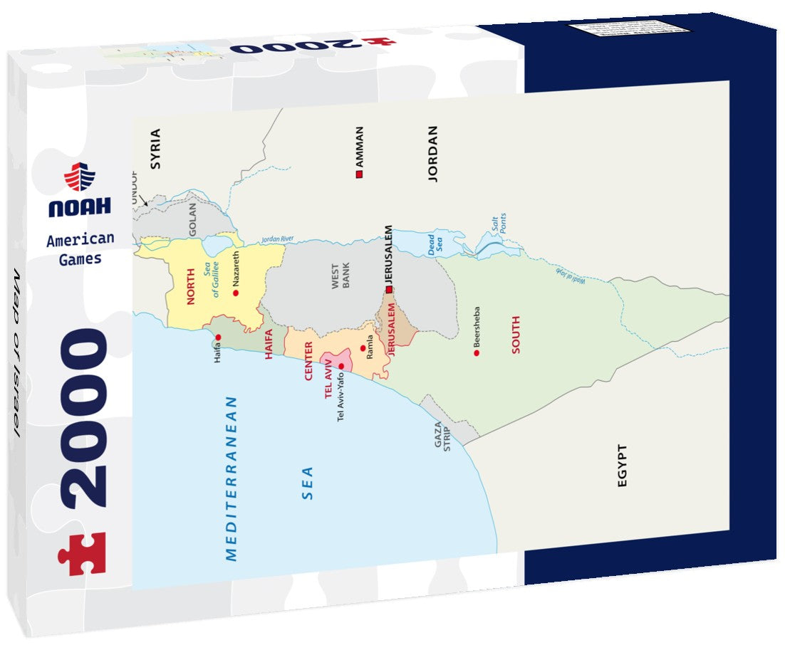 Noah Jigsaw Puzzle Map of Israel 2000 Pieces
