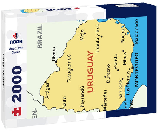 Noah Jigsaw Puzzle Uruguay map 2000 Pieces