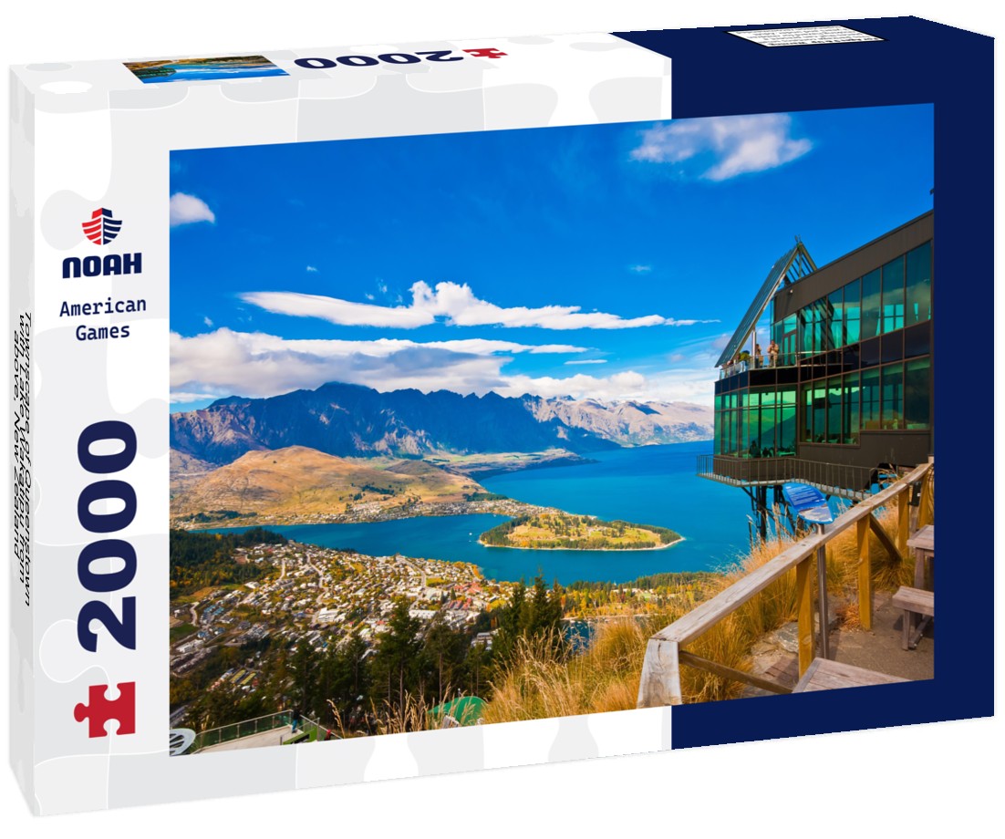 Townscape of Queenstown with Lake Wakatipu from above, New Zealand 2000pc Puzzle