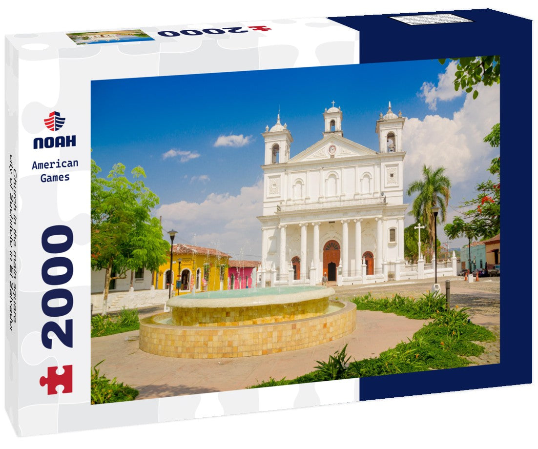 Noah Jigsaw Puzzle Church in the main square, city of Suchitoto in El Salvador 2000 Pieces
