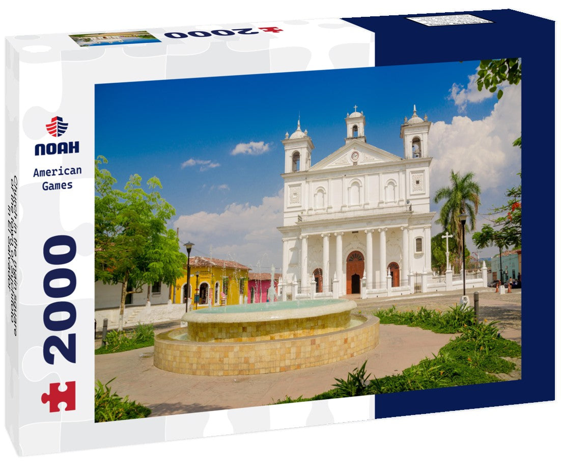 Noah Jigsaw Puzzle Church in the main square of the town of Suchitoto in El Salvador 2000 Pieces