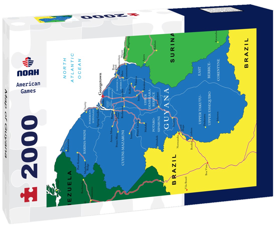 Noah Jigsaw Puzzle Map of Guyana 2000 Pieces