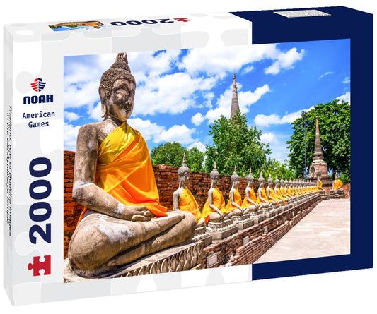 Noah Jigsaw Puzzle Thailand, row of Buddha images in the old Ayutthaya temple 2000 Pieces