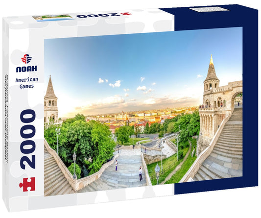 Noah Jigsaw Puzzle Budapest, Fisherman's Bastion and panorama over Budapest 2000 Pieces