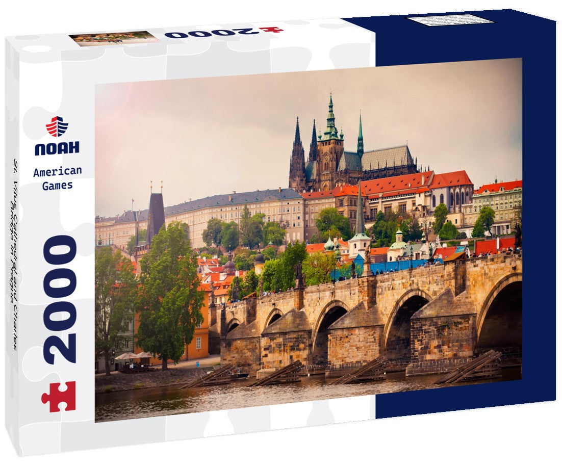 Noah Jigsaw Puzzle St. Vitus Cathedral and Charles Bridge in Prague 2000 Pieces