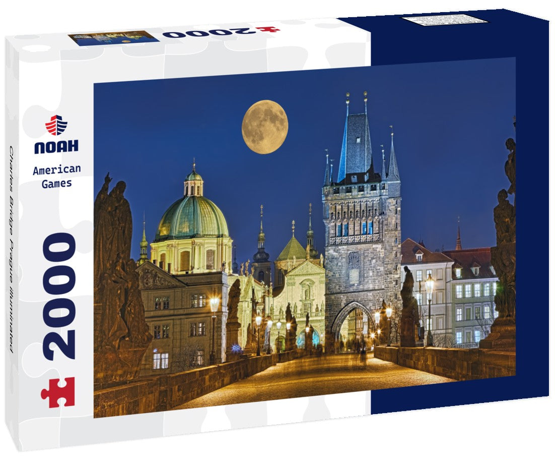 Noah Jigsaw Puzzle Charles Bridge Prague illuminated 2000 Pieces