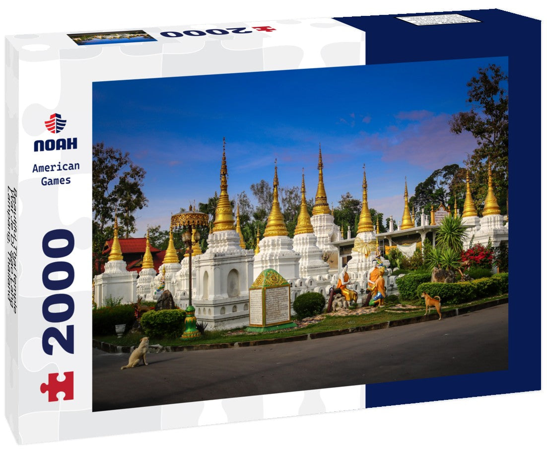 Noah Jigsaw Puzzle Beautiful Thai temple, Wat Je Di Sao Lang, Lampang, Thailand 2000 Pieces