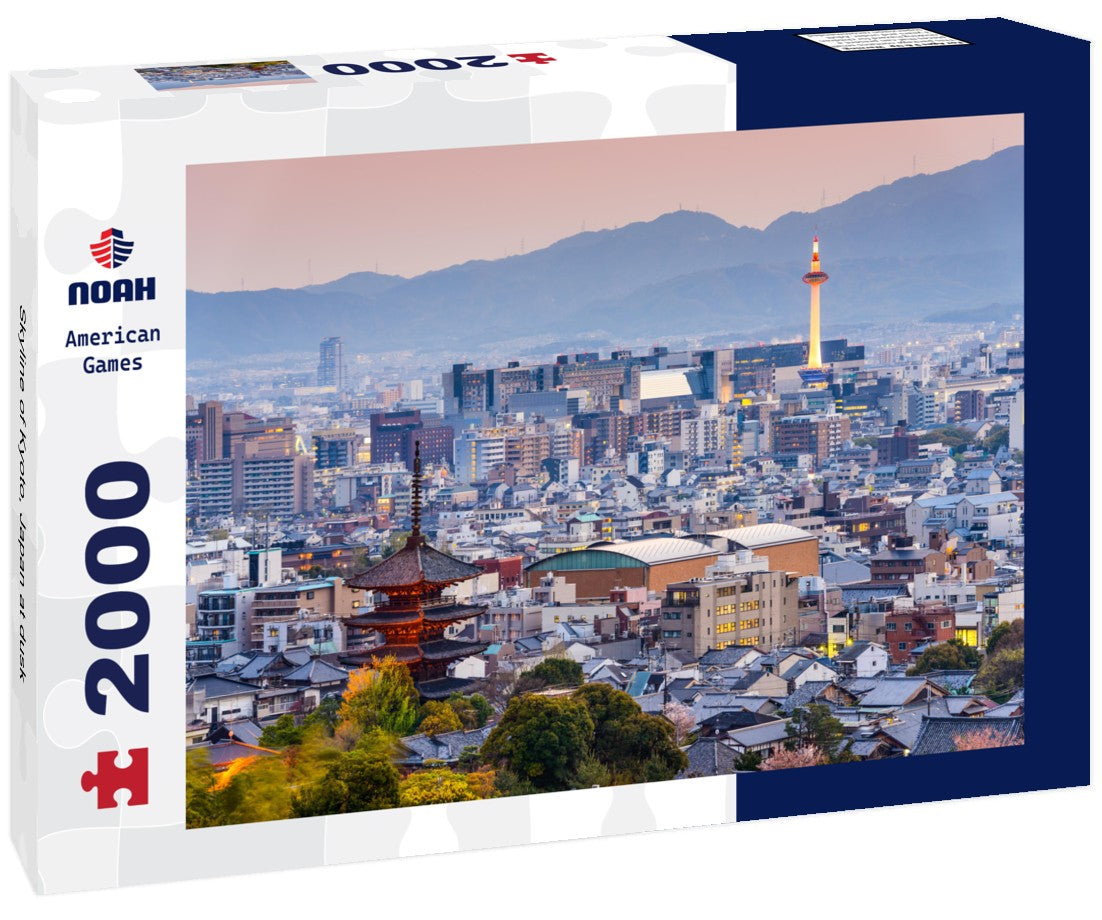 Noah Jigsaw Puzzle Skyline of Kyoto, Japan at dusk 2000 Pieces