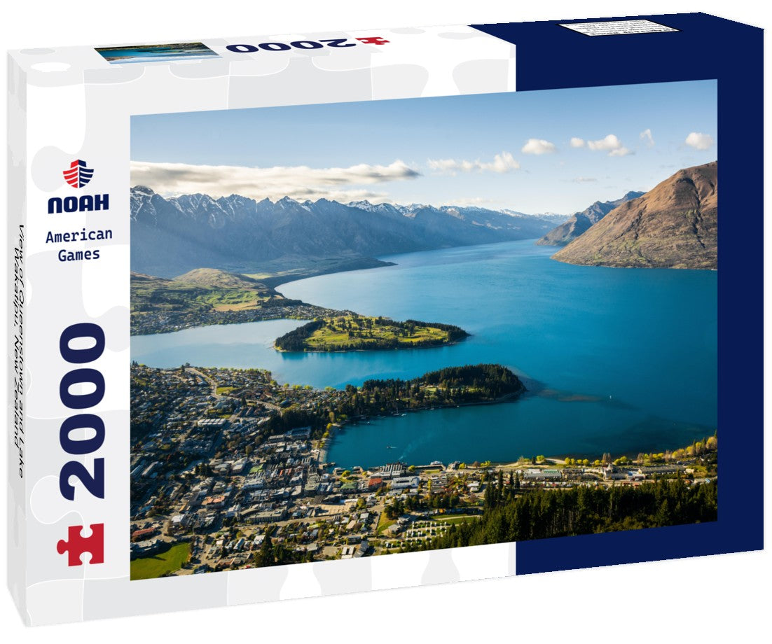 Noah Jigsaw Puzzle View of Queenstown and Lake Wakatipu, New Zealand 2000 Pieces