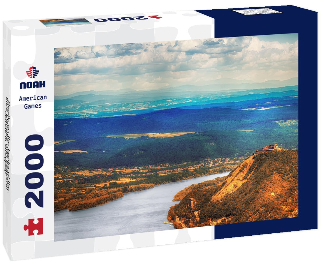 Noah Jigsaw Puzzle Castle on the banks of the blue Danube with beautiful clouds in Hungary 2000 Pieces