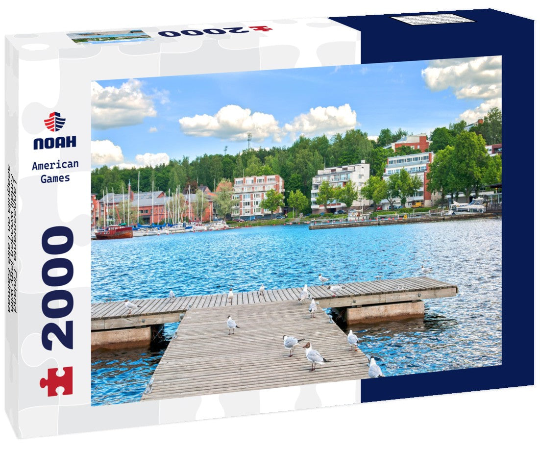 Noah Jigsaw Puzzle Lappeenranta. Finland. Small wooden jetty with seagulls on Lake Saimaa 2000 Pieces