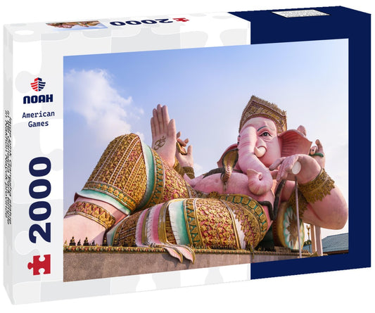 Noah Jigsaw Puzzle large pink Ganesha statue in the Ganesha Park temple in Nakhon Nayok province in Thailand 2000 Pieces