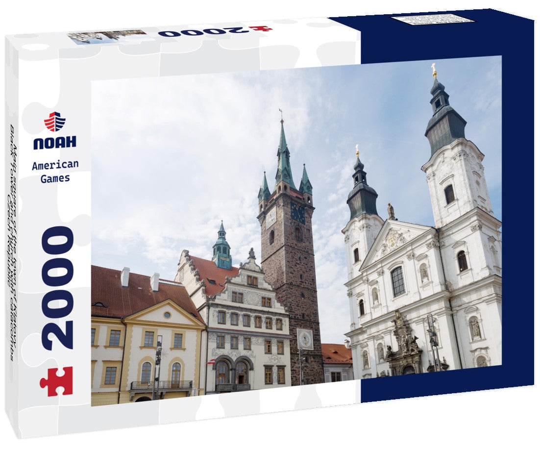 Noah Jigsaw Puzzle Main square of the town of Klatovy Black Tower and church with catacombs, Czech Republic 2000 Pieces