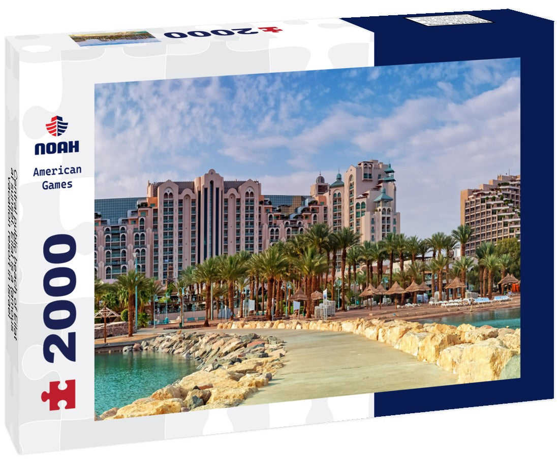 Noah Jigsaw Puzzle Central public beach of Eilat at sunset. Eilat is a famous vacation resort in Israel 2000 Pieces