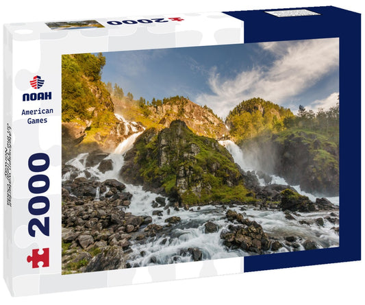 Noah Jigsaw Puzzle Låtefossen waterfall on the 13 near Odda, Norway 2000 Pieces