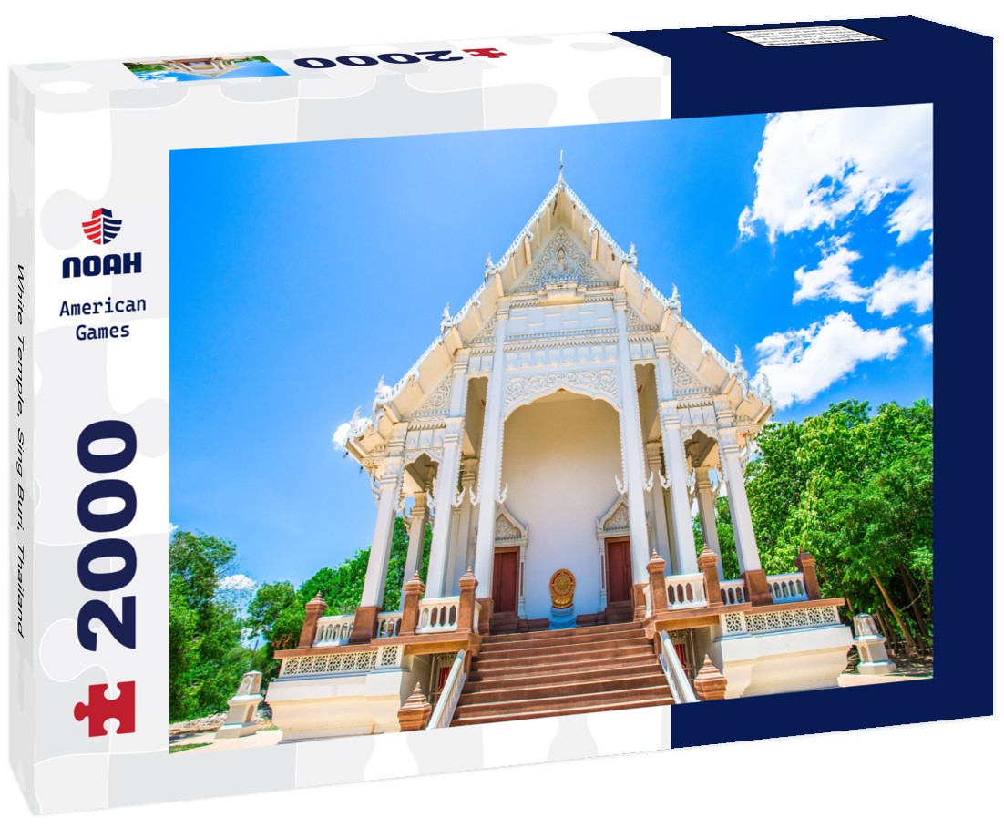 Noah Jigsaw Puzzle White Temple, Sing Buri, Thailand 2000 Pieces