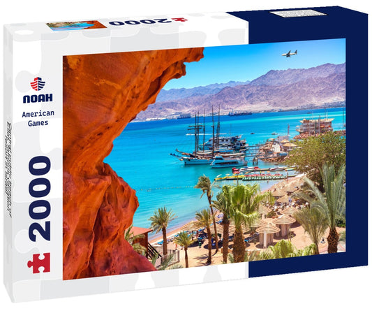 Noah Jigsaw Puzzle Central public beach of Eilat - famous vacation resort in Israel 2000 Pieces