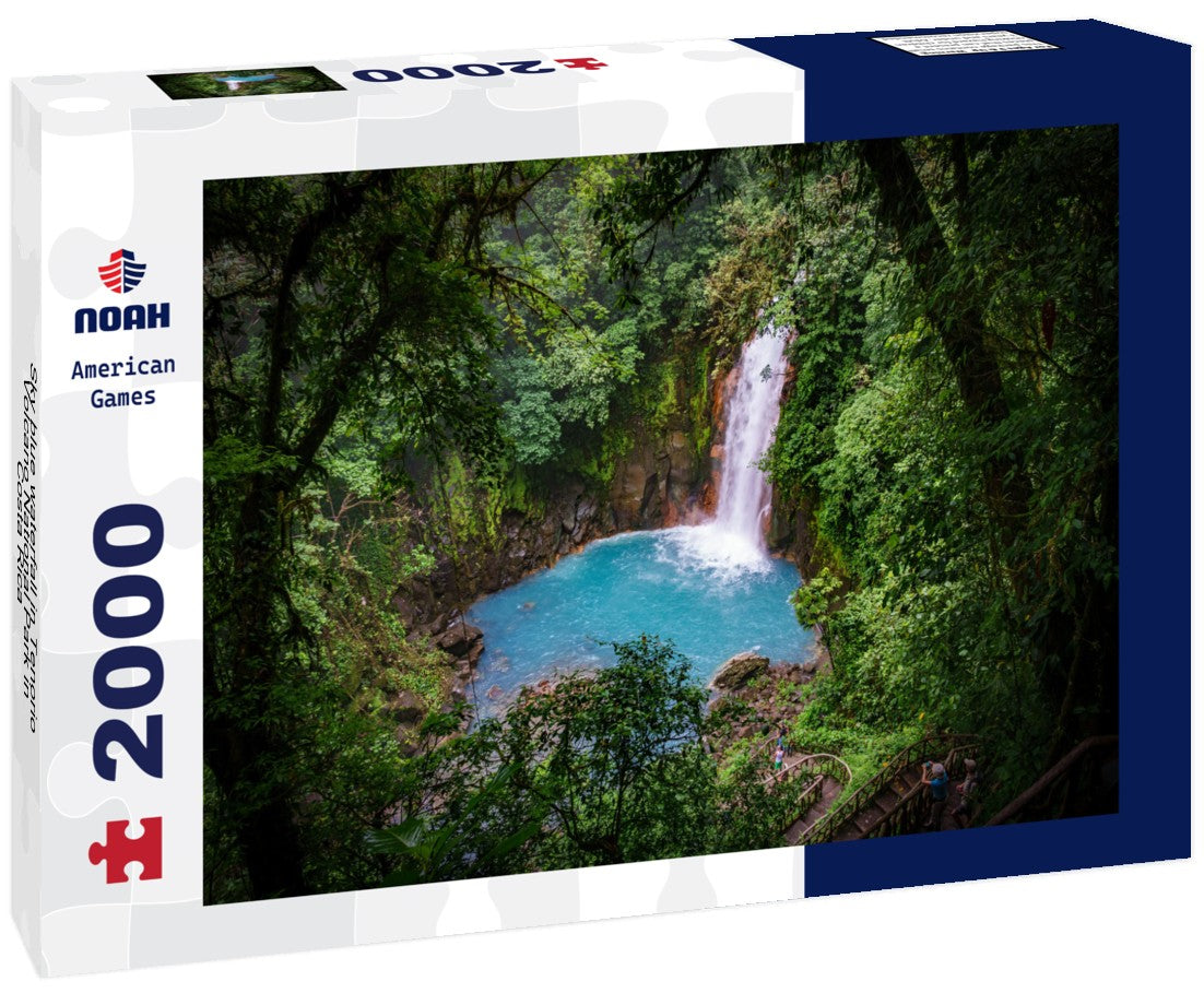 Noah Jigsaw Puzzle Sky blue waterfall in Tenorio Volcano National Park in Costa Rica 2000 Pieces