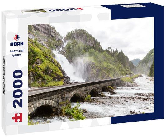 Noah Jigsaw Puzzle Låtefossen waterfalls near Odda in Norway 2000 Pieces