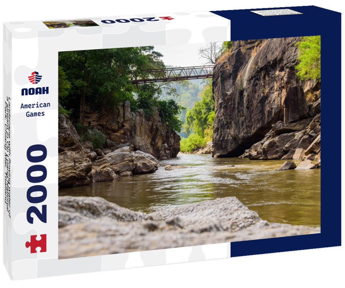 Noah Jigsaw Puzzle Landscape with flowing water of a stream in Op Luang National Park, Chiang Mai, Thailand 2000 Pieces